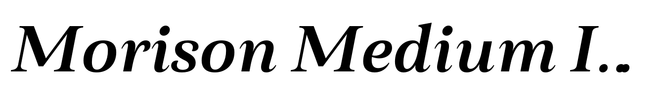 Morison Medium Italic